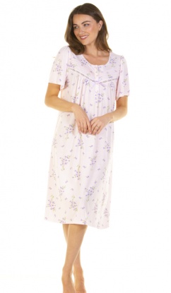 La Marquise Primrose In Bloom Cotton Rich Short Sleeve Nightdress